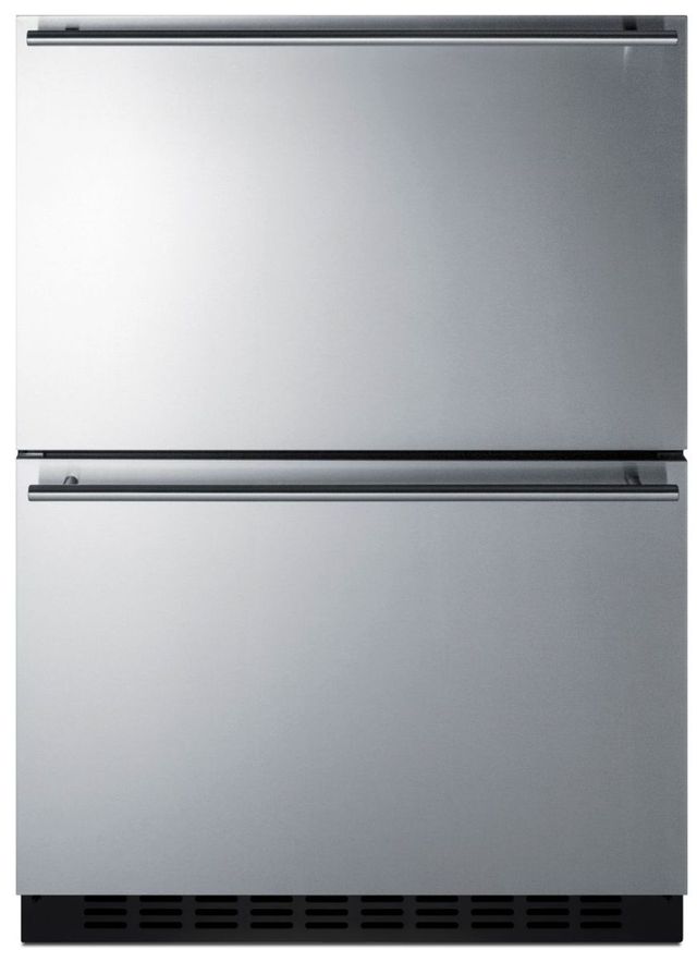 Summit® 24" 4.0 Cu. Ft. Stainless Steel Freezer Drawers-0