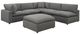 Elements International Cloud 9 6-Piece Garrison Charcoal Sectional-0