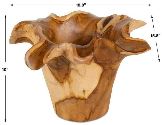 Uttermost® Teak Flow Natural Wooden Indoor-Outdoor Bowl-2