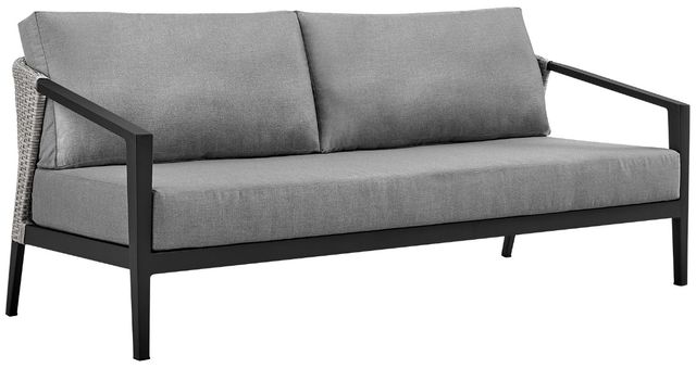 Armen Living Aileen 4-Piece Black Outdoor Patio Lounge Set-1