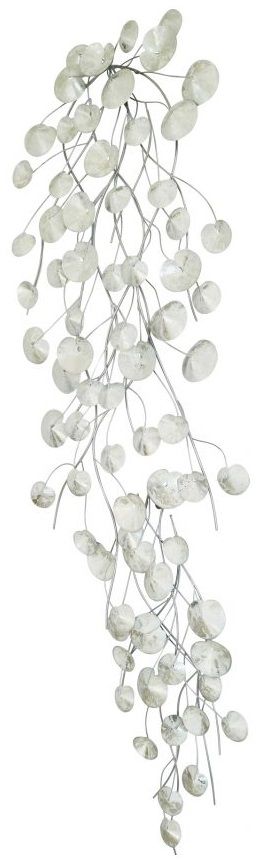 Moe's Home Collection Aurella 2-Piece Metallic Silver Leaves Wall Decor Set-1