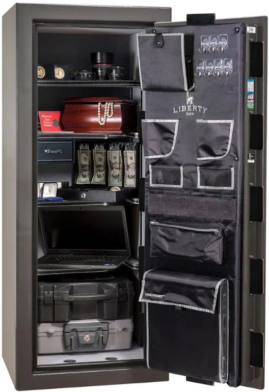 Liberty Safe Premium Home Gray Gloss/Black Chrome 17 Electronic Gun Safe-1