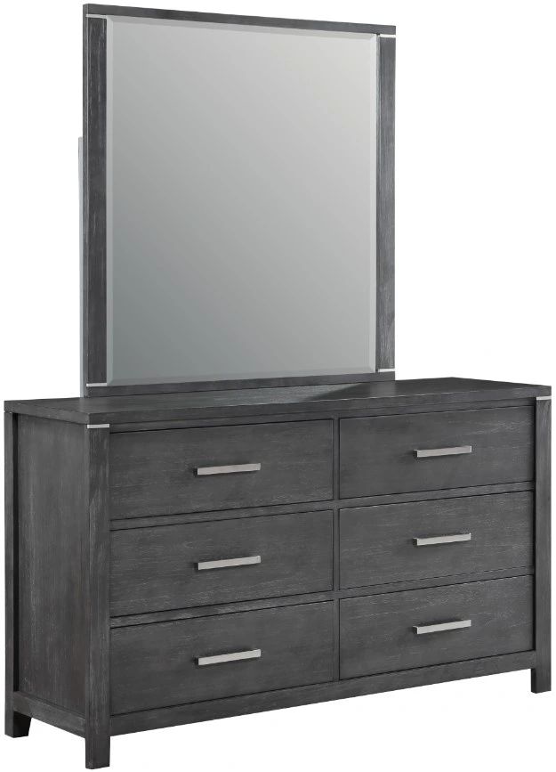 New Classic® Home Furnishings Odessa 4-Piece Charcoal Gray California King Panel Bedroom Set-3