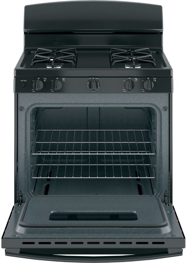GE® 30" Black Freestanding Gas Range-2