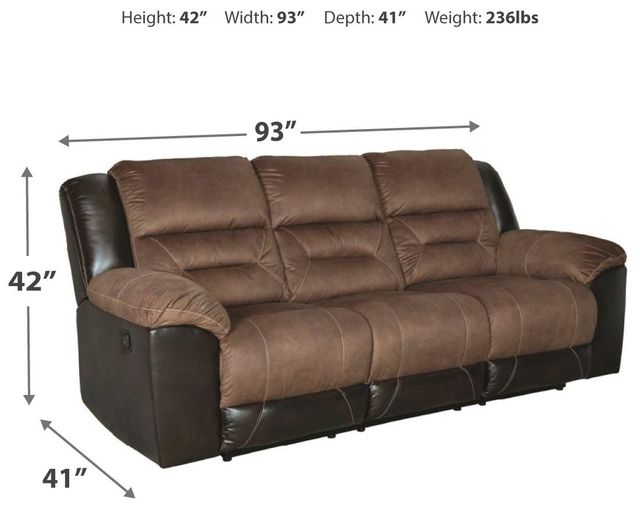 Signature Design by Ashley® Earhart Chestnut Reclining Sofa-3