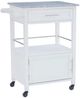 Linon Mitchell White Granite Kitchen Cart -0