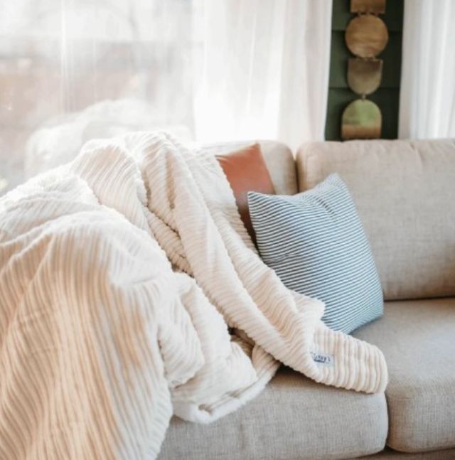 CordaRoy's® XL Ecru Terry Corduroy Throw Blanket-1