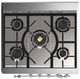 Ilve® Majestic III 30" White Pro Style Dual Fuel Liquid Propane Range with 5 Black Brass Burners and Chrome Trim-4