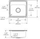 Elkay Lustertone® Classic Lustrous Satin 19" x 18" x 7-5/8" 3-Hole Single Bowl Drop-In Sink-3