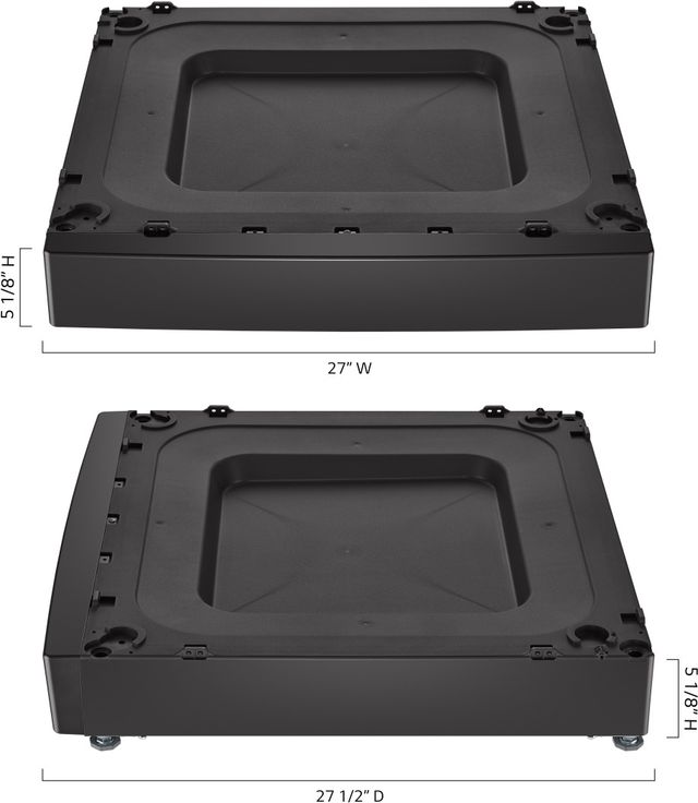 LG 27" W x 6" H Black Steel Pedestal-4