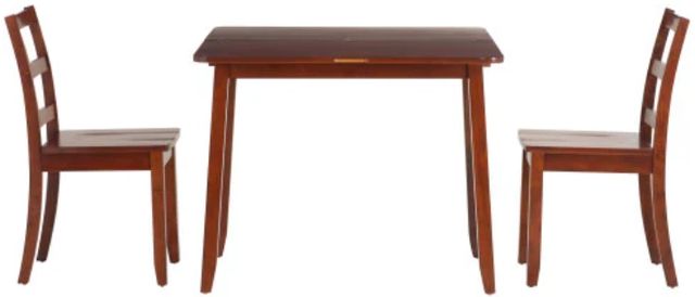 Linon Ashley 3-Piece Brown Dining Table Set-2