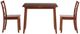 Linon Ashley 3-Piece Brown Dining Table Set-2