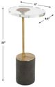 Uttermost® Kaufman Crystal Top Accent Table with Antique Brass/Black Base-2