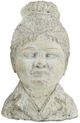 A & B Home Earthy Gray Cement Lady Bust Statue-0
