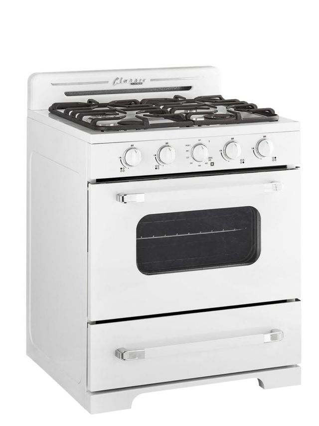 Unique Appliances Classic Retro 30" Marshmallow White Freestanding Gas Range-2