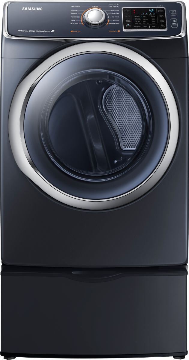 Samsung 6300 Series 7.5 Cu. Ft. Onyx Front Load Gas Dryer-1