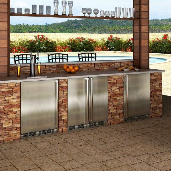 Marvel 5.3 Cu. Ft. Stainless Steel Outdoor Under Counter Refrigerator-3