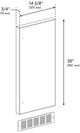 ZLINE 15" Black Matte Touchstone Ice Maker Door Panel -1