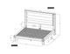 International Furniture Direct Atenas Brown King Platform Bed Footboard with Rails-3