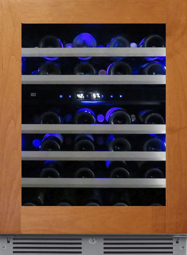 XO 24" 5.4 Cu. Ft. Panel Ready Dual Zone Wine Cooler with Right Hinge Glass Door-0