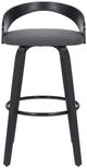 Armen Living Sonia 2-Piece Black Brushed/Gray Counter Stool Set-2