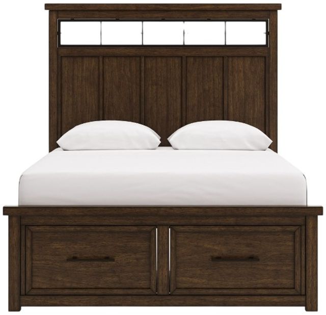 Signature Design by Ashley® Taffenbrook Medium Brown Queen Storage Panel Bed-2