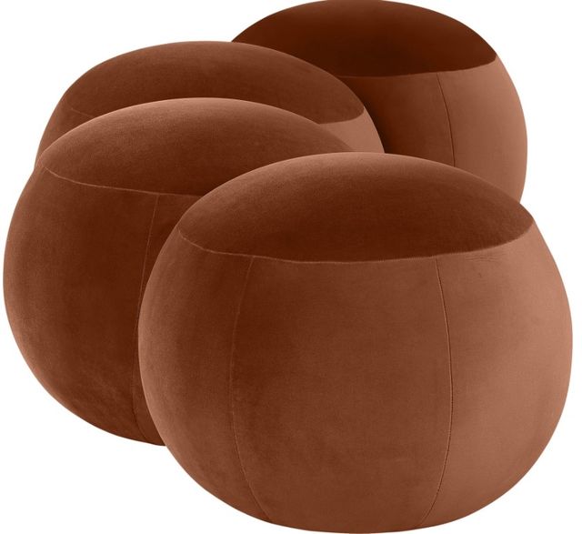 Meridian Furniture Apollo Cognac 65" Velvet Upholstered Bench-1