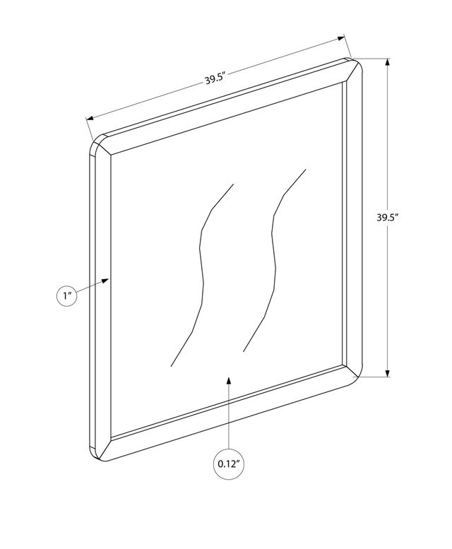 Monarch Specialties Inc. Grey Oak Wall Mirror-2