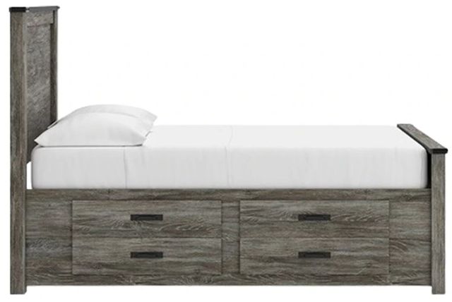 Signature Design by Ashley® Frandern Black/Gray Youth Twin Panel Storage Bed-4