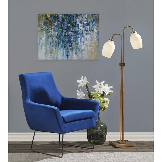 Adesso® Clara Antique Brass 2 Light Floor Lamp-2