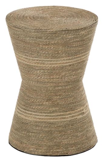Deco Marche Brown Side End Accent Table with Hourglass Shape-0