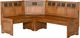 Sunny Designs™ Sedona 4-Piece Rustic Oak Breakfast Nook Set-2
