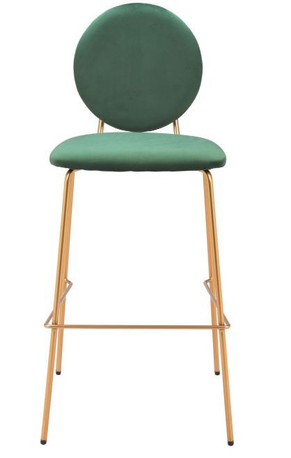Zuo® Modern Odessa Gold/Green Barstool-2