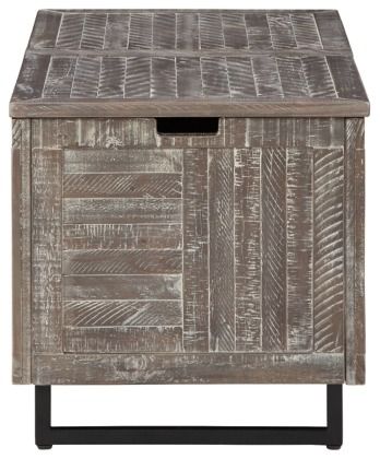 Signature Design by Ashley® Coltport Distressed Gray Storage Trunk-3