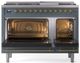Ilve® Nostalgie II Series 48" Blue Grey Pro Style Dual Fuel Range-1