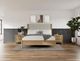 Riverside Furniture Davie Pale Oak King Upholstered Panel Bed-1