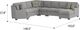 Emerald Home Analiese 6-Piece Light Gray Right-Arm Facing Sectional and Chaise-2