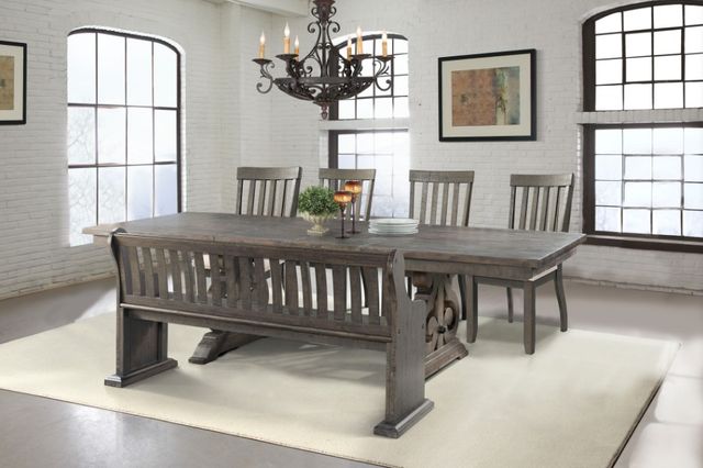 Elements International Stone 6-Piece Smokey Walnut Dining Set-1