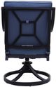 GatherCraft Charlotte Baltic Brown/Splendor Denim Aluminum Outdoor Swivel Rocker Chair-4