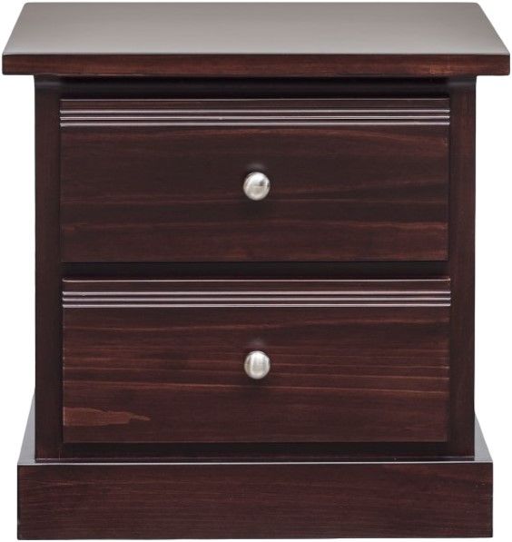 Mako Wood Furniture Soho Brown 2-Drawer Nightstand-1