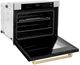 ZLINE Autograph Edition Professional 30" Satin Stainless Steel Single Electric Wall Oven with White Matte Door and Champagne Bronze Accents-3