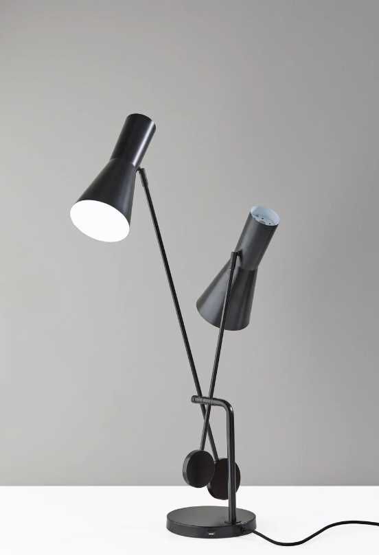 Adesso® Bond Black Desk Lamp-1
