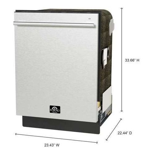 FORNO® Romano Espresso 24" Stainless Steel Top Control Built In Dishwasher -1