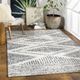 Surya Deluxe Shag Cream/Charcoal 5'x7' Area Rug-5
