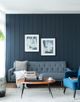 A & B Home Frasier 2-Piece Black/Blue/White Framed Wall Art Set-4