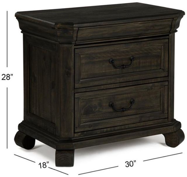 Magnussen Home® Bellamy Peppercorn Nightstand-2