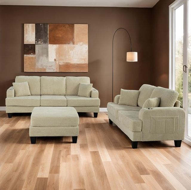 Furniture of America® Moretaine Beige Loveseat-1