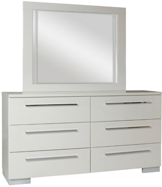 New Classic® Home Furnishings Sapphire White Dresser and Mirror Set-0