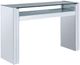 ACME Furniture Nysa Glass Top Sofa Table with Mirrored Base-0