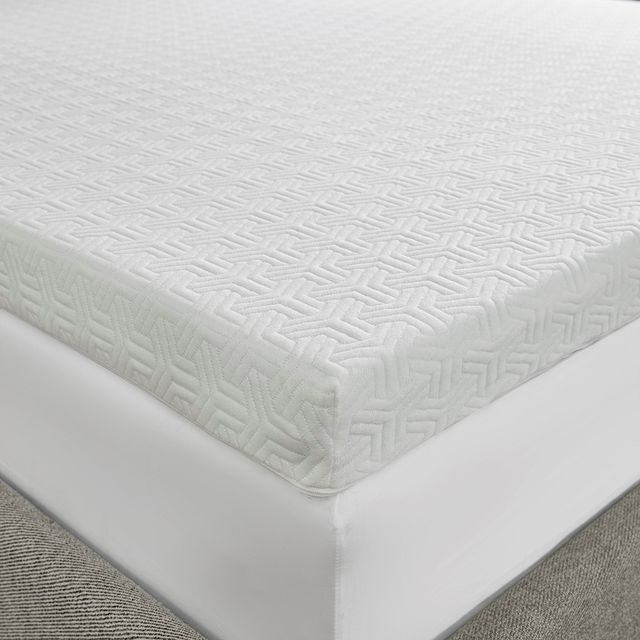 Olliix by Sleep Philosophy White 3" Queen Gel Memory Foam Mattress Topper with 3M Scotchgard Cover-0